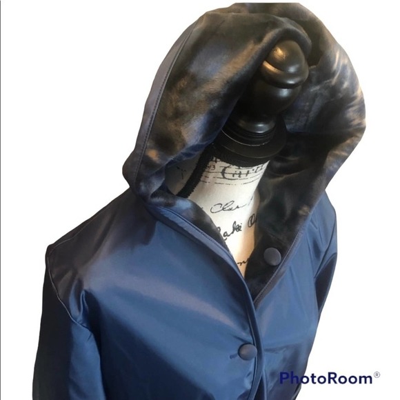 Vintage Atlantic Beach Coat Jacket Blue Size Small Rain Wind Snow Coastal - Picture 2 of 8